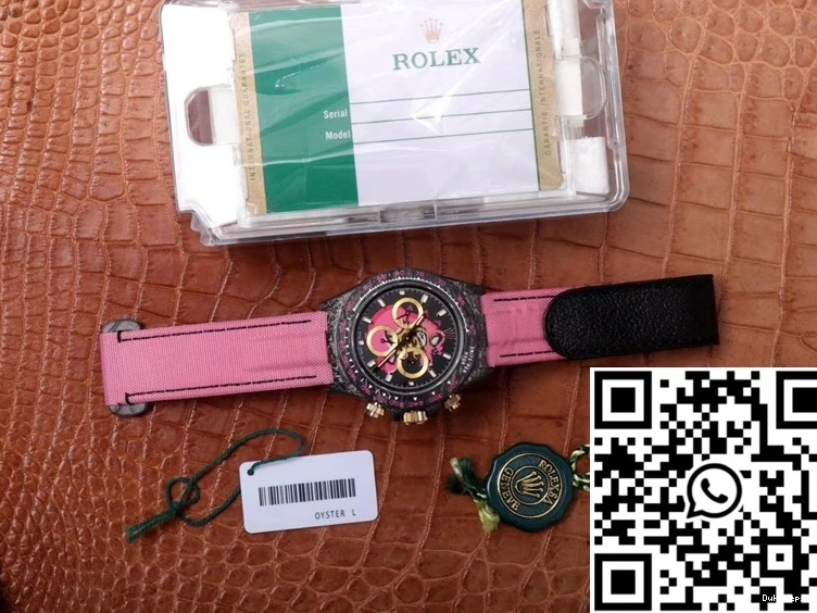 Fiber Rolex Dial Chronograph Cosmos Daytona Carbon Dragon Edition Pink Exploded 0519